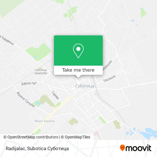 Radijalac map