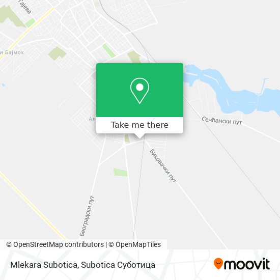 Mlekara Subotica map