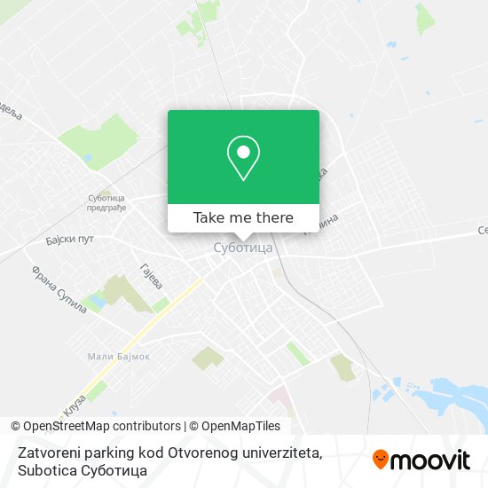 Zatvoreni parking kod Otvorenog univerziteta map