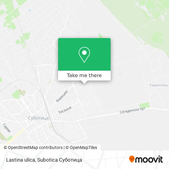 Lastina ulica map