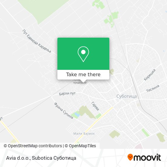 Avia d.o.o. map
