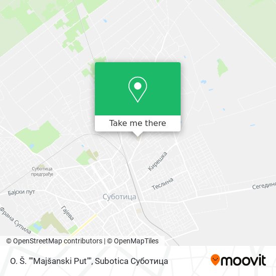 O. Š. ""Majšanski Put"" map