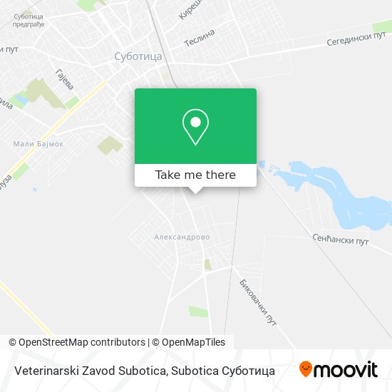 Veterinarski Zavod Subotica map