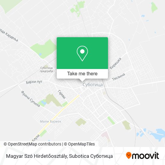 Magyar Szó Hirdetőosztály map