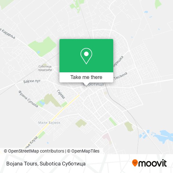 Bojana Tours map