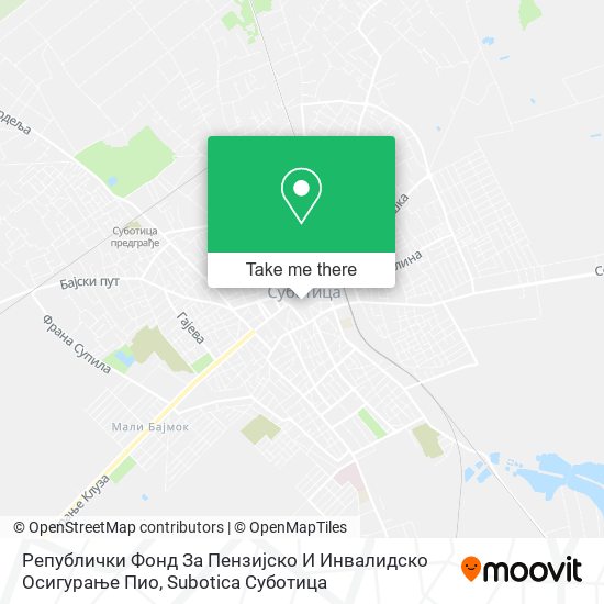 Републички Фонд За Пензијско И Инвалидско Осигурање Пио map