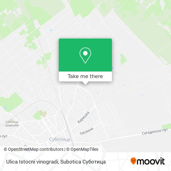 Ulica Istocni vinogradi map