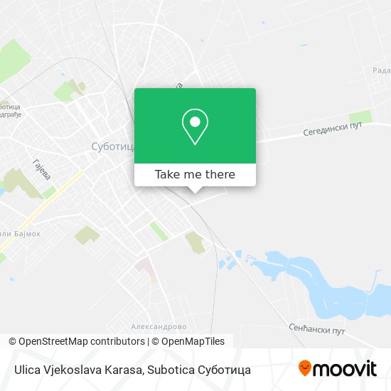 Ulica Vjekoslava Karasa map