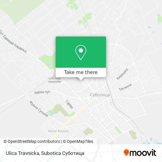 Ulica Travnicka map