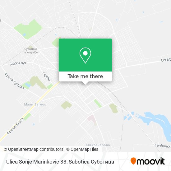 Ulica Sonje Marinkovic 33 map