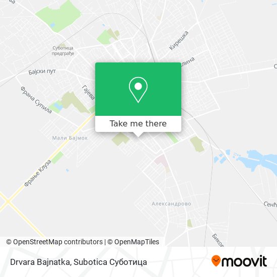 Drvara Bajnatka map