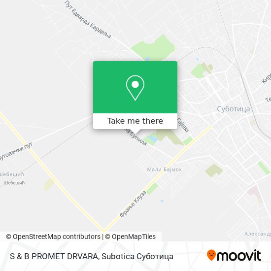 S & B PROMET DRVARA map
