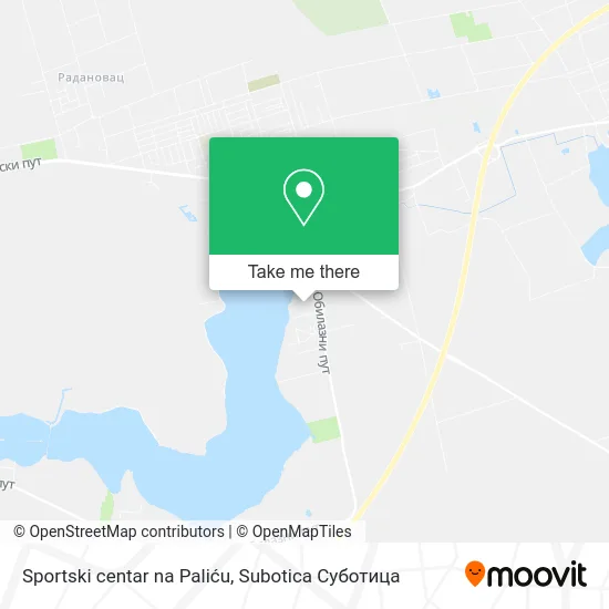 Sportski centar na Paliću map