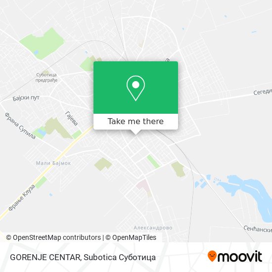 GORENJE CENTAR map