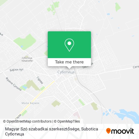 Magyar Szó szabadkai szerkesztősége map