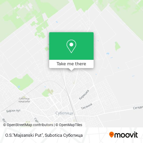 O.S."Majsanski Put" map