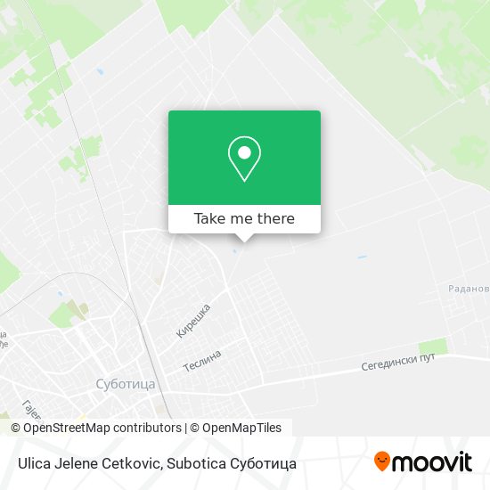 Ulica Jelene Cetkovic map