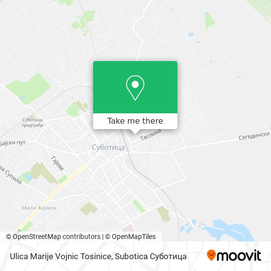 Ulica Marije Vojnic Tosinice map