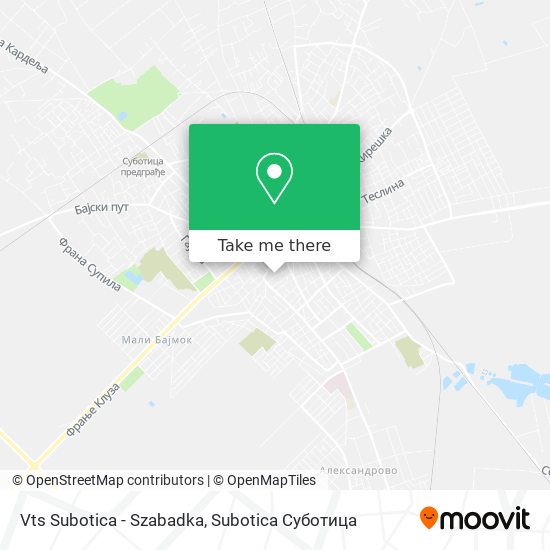 Vts Subotica - Szabadka map