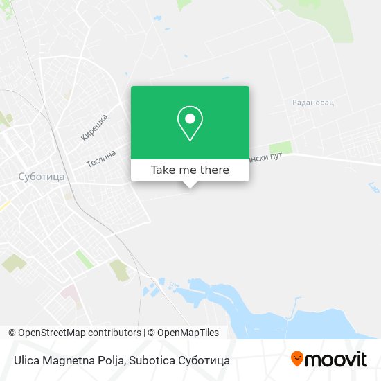 Ulica Magnetna Polja map