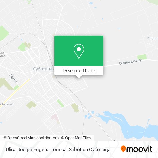 Ulica Josipa Eugena Tomica map