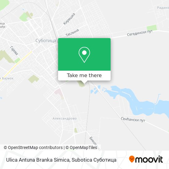 Ulica Antuna Branka Simica map