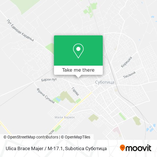 Ulica Brace Majer / M-17.1 map