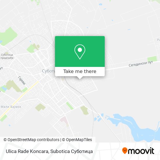 Ulica Rade Koncara map