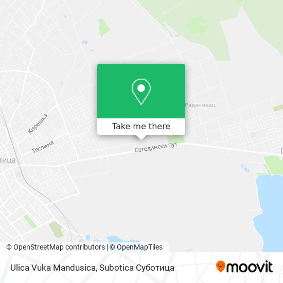 Ulica Vuka Mandusica map