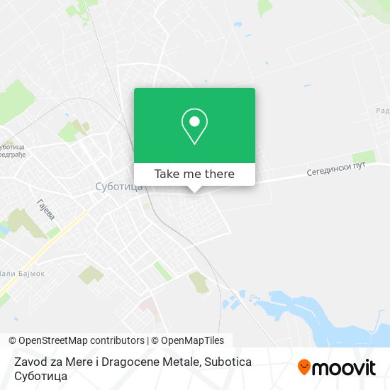 Zavod za Mere i Dragocene Metale map