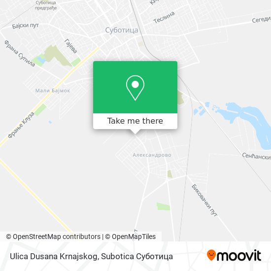Ulica Dusana Krnajskog map