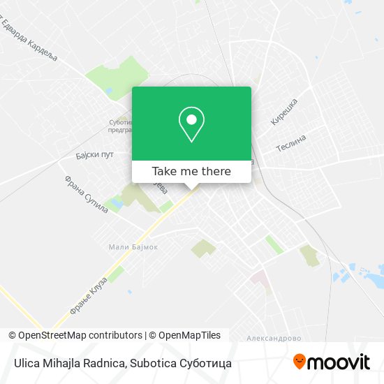 Ulica Mihajla Radnica map