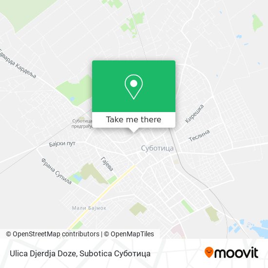 Ulica Djerdja Doze map