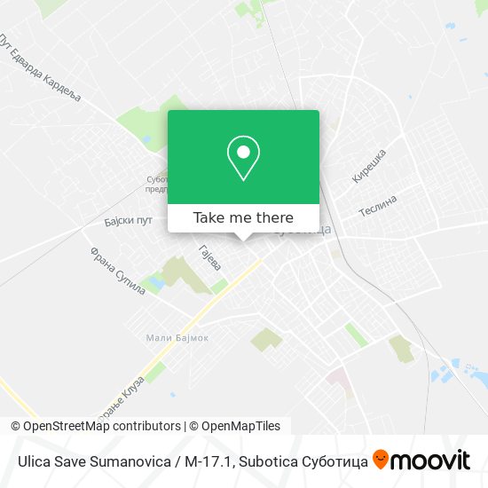 Ulica Save Sumanovica / M-17.1 map