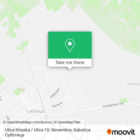 Ulica Kireska / Ulica 10. Novembra map
