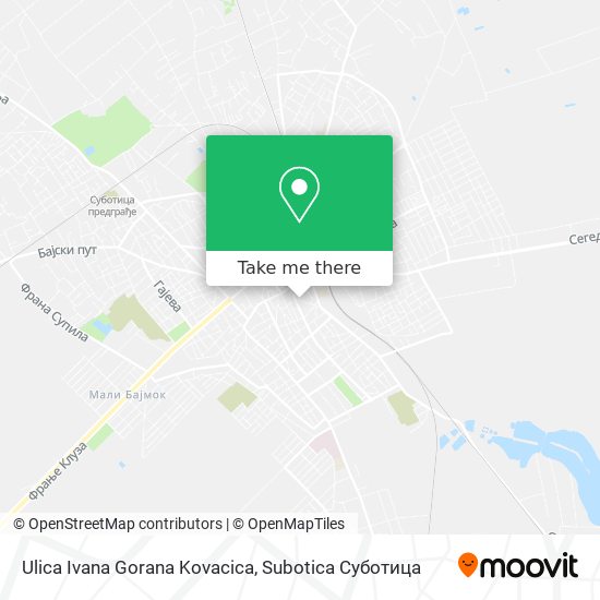 Ulica Ivana Gorana Kovacica map