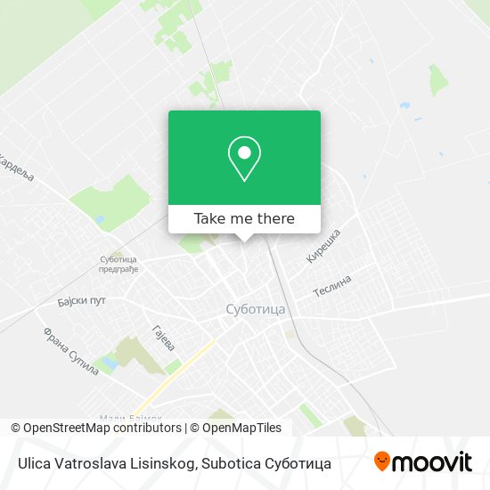 Ulica Vatroslava Lisinskog map