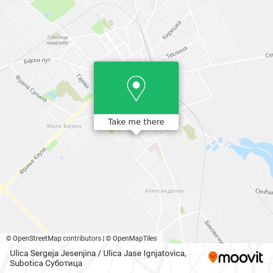 Ulica Sergeja Jesenjina / Ulica Jase Ignjatovica map