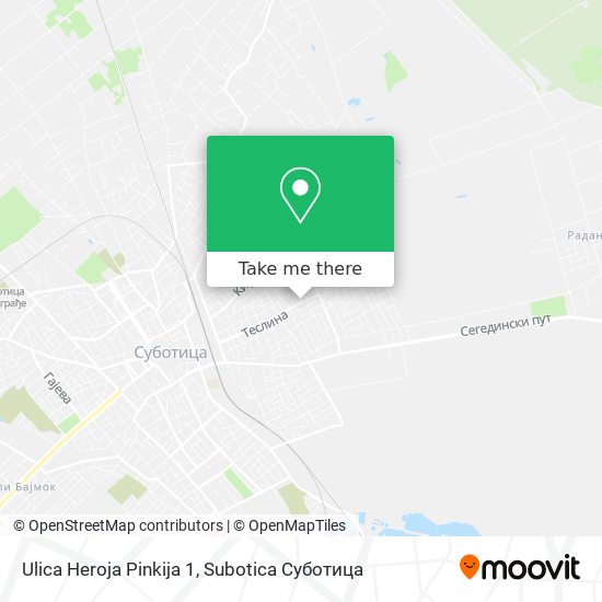 Ulica Heroja Pinkija 1 map