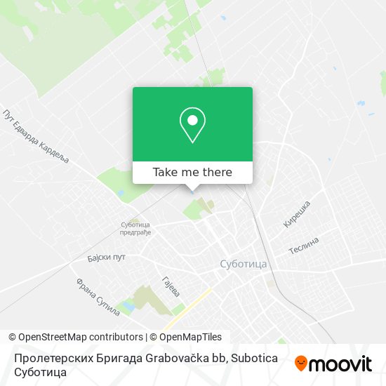 Пролетерских Бригада Grabovačka bb map