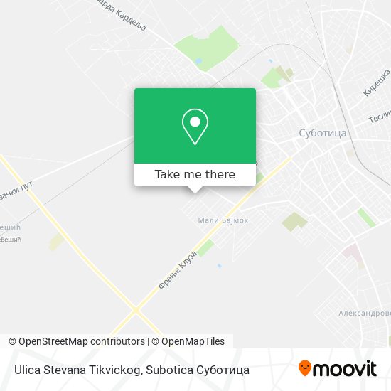 Ulica Stevana Tikvickog map