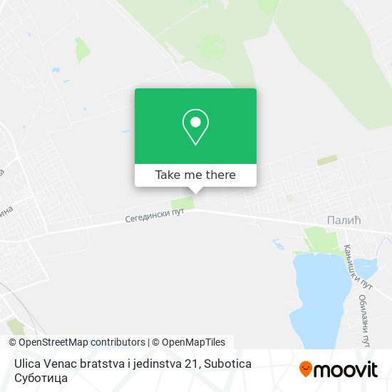 Ulica Venac bratstva i jedinstva 21 map