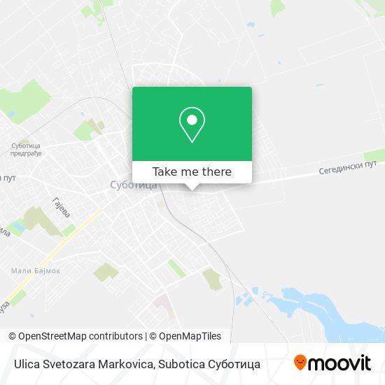 Ulica Svetozara Markovica map