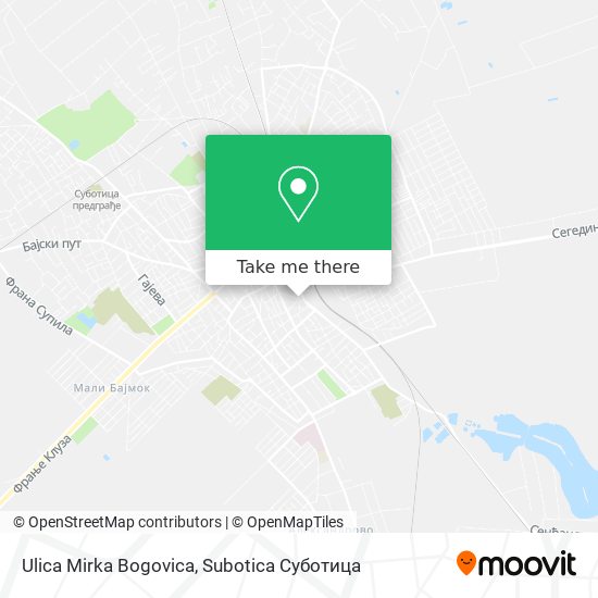 Ulica Mirka Bogovica map