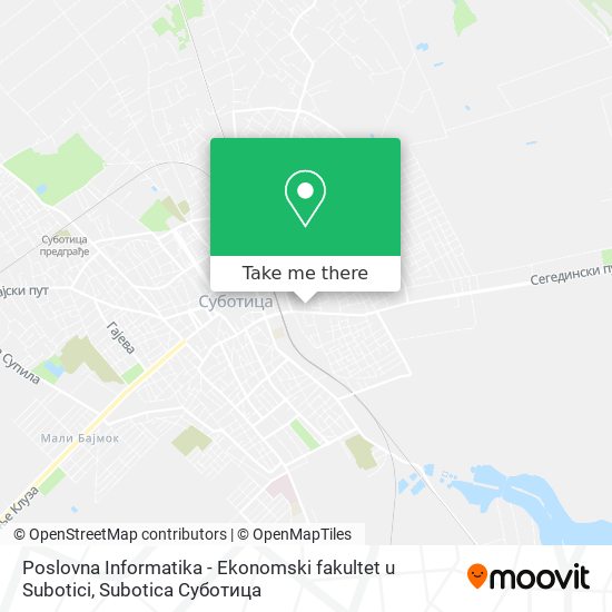 Poslovna Informatika - Ekonomski fakultet u Subotici map