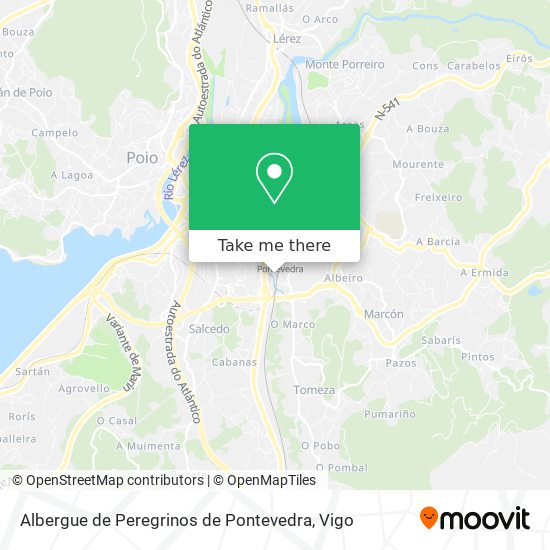 Albergue de Peregrinos de Pontevedra map
