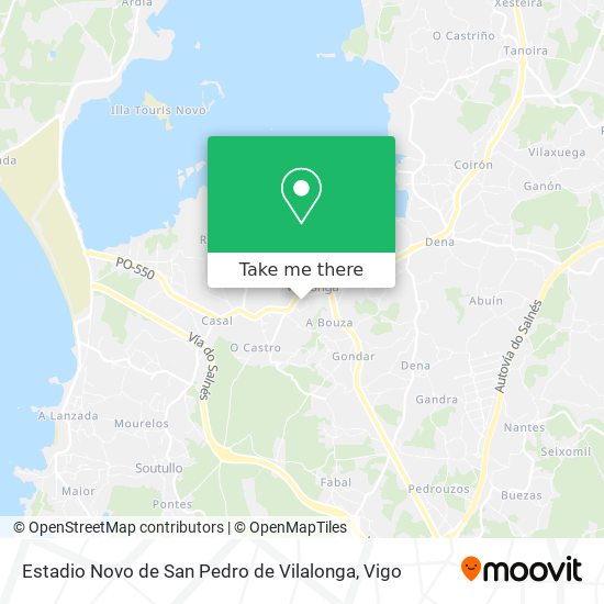 mapa Estadio Novo de San Pedro de Vilalonga