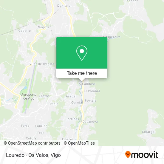Louredo - Os Valos map