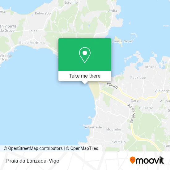 Praia da Lanzada map