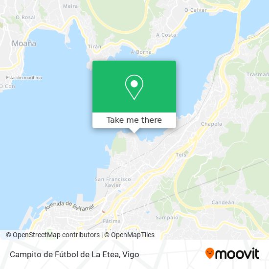 mapa Campito de Fútbol de La Etea